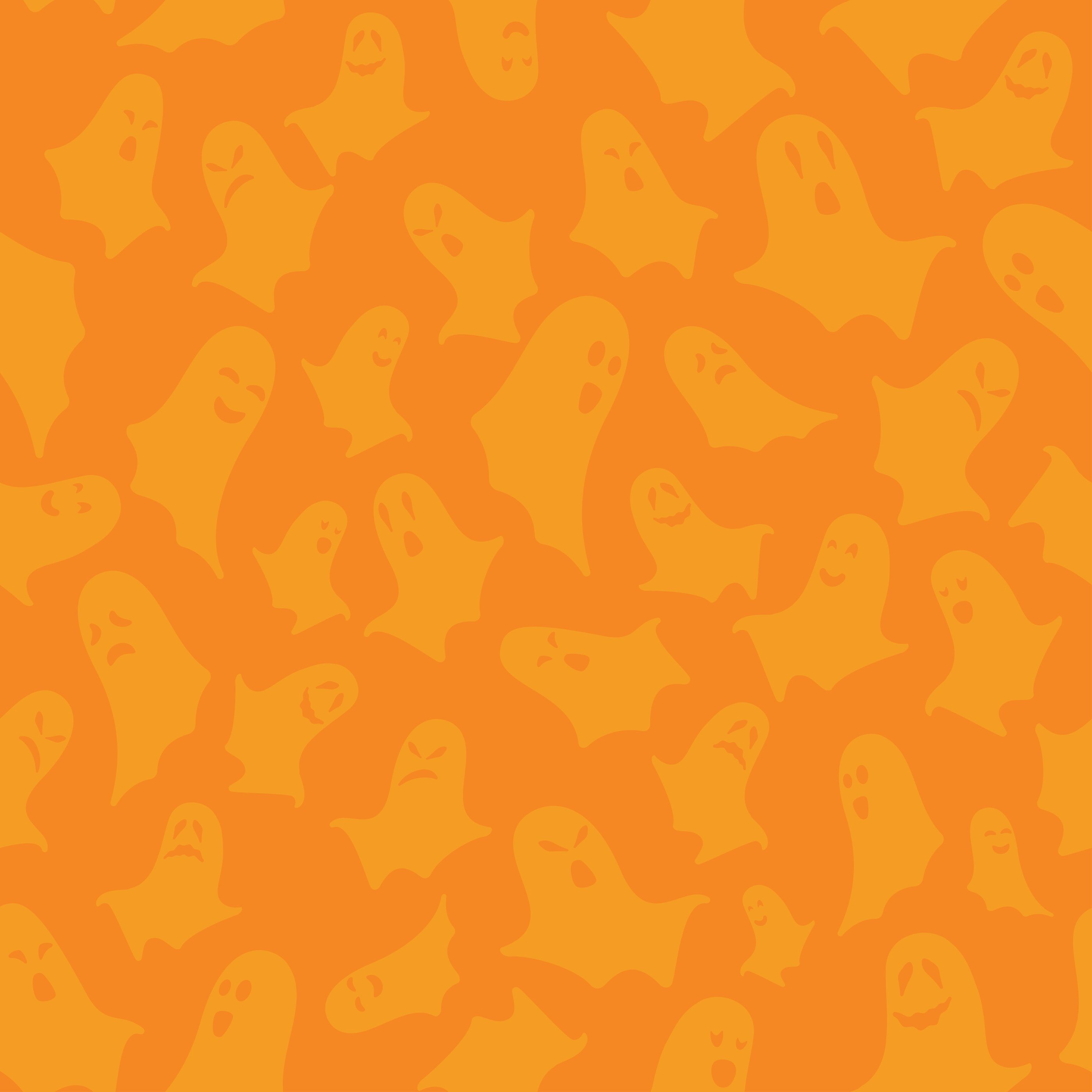 Halloween Ghost Seamless Pattern