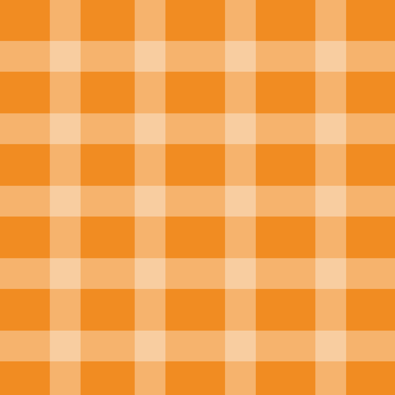 Orange and white plaid